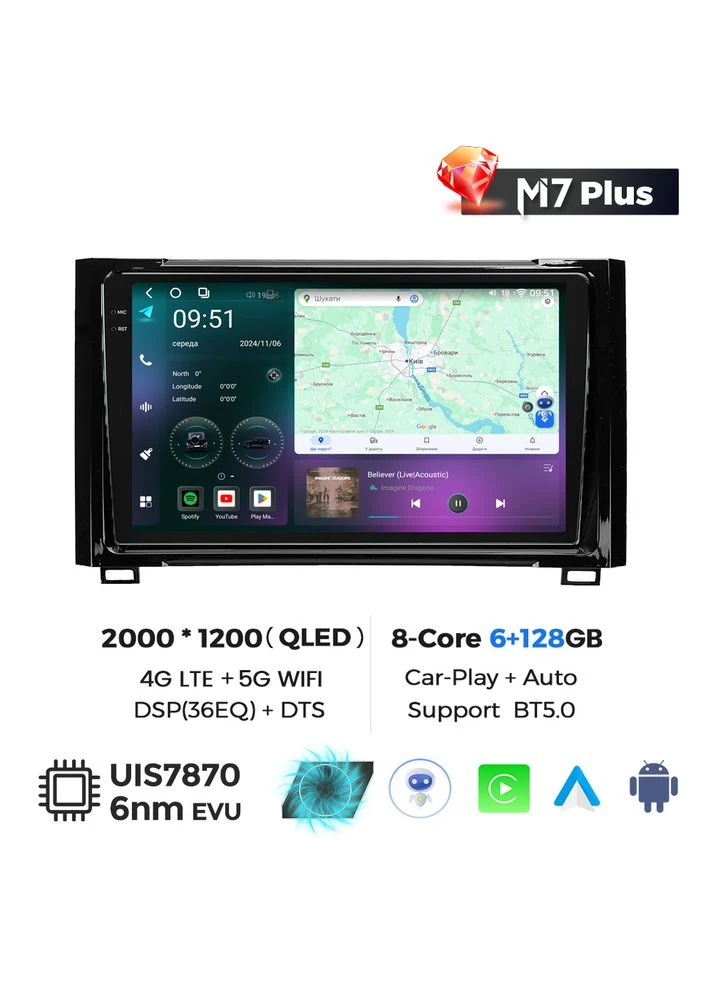 Штатная магнитола M7 Plus Toyota Tundra (2013-2020) M7 Plus 360° 6Gb+128Gb CarPlay QleD Mekede (384272940)