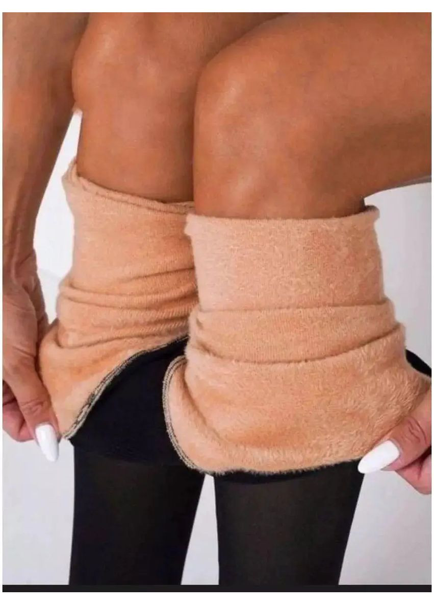 Колготки що чудово тягнуться теплі з широким поясом імінація оголених ніжок та втягуючими трусиками No Brand Колготки з широким поясом імінація оголених ніжок чорні (360428800)