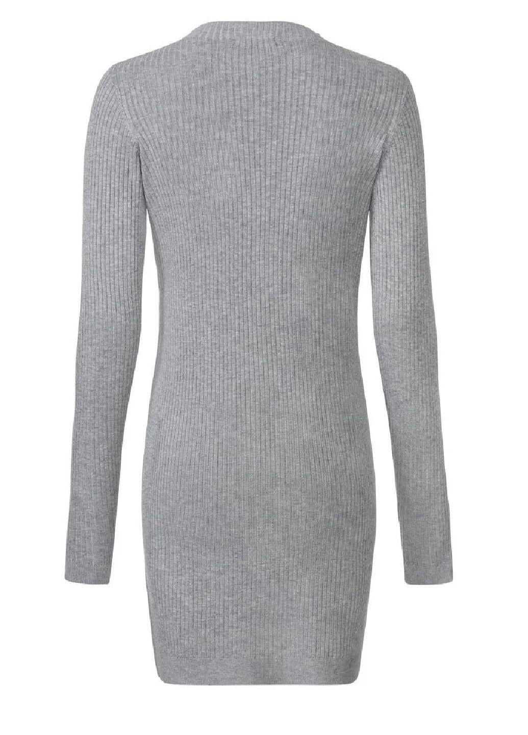 Серое повседневный платье вязаное Esmara однотонное