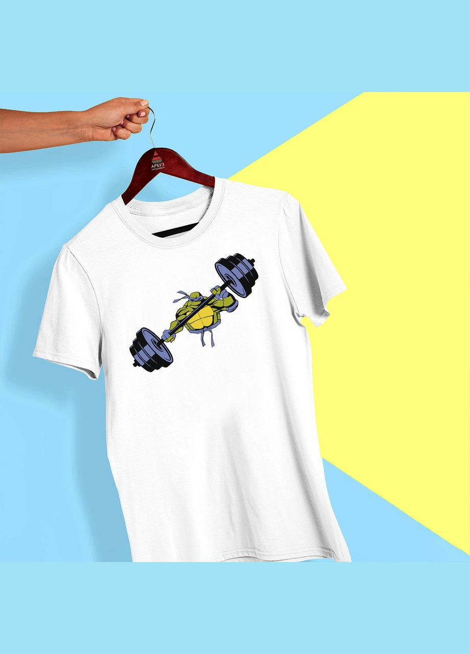 Футболка з принтом "Черепашки-ніндзя: Леонардо зі штангою" Кавун футболка (316345521)