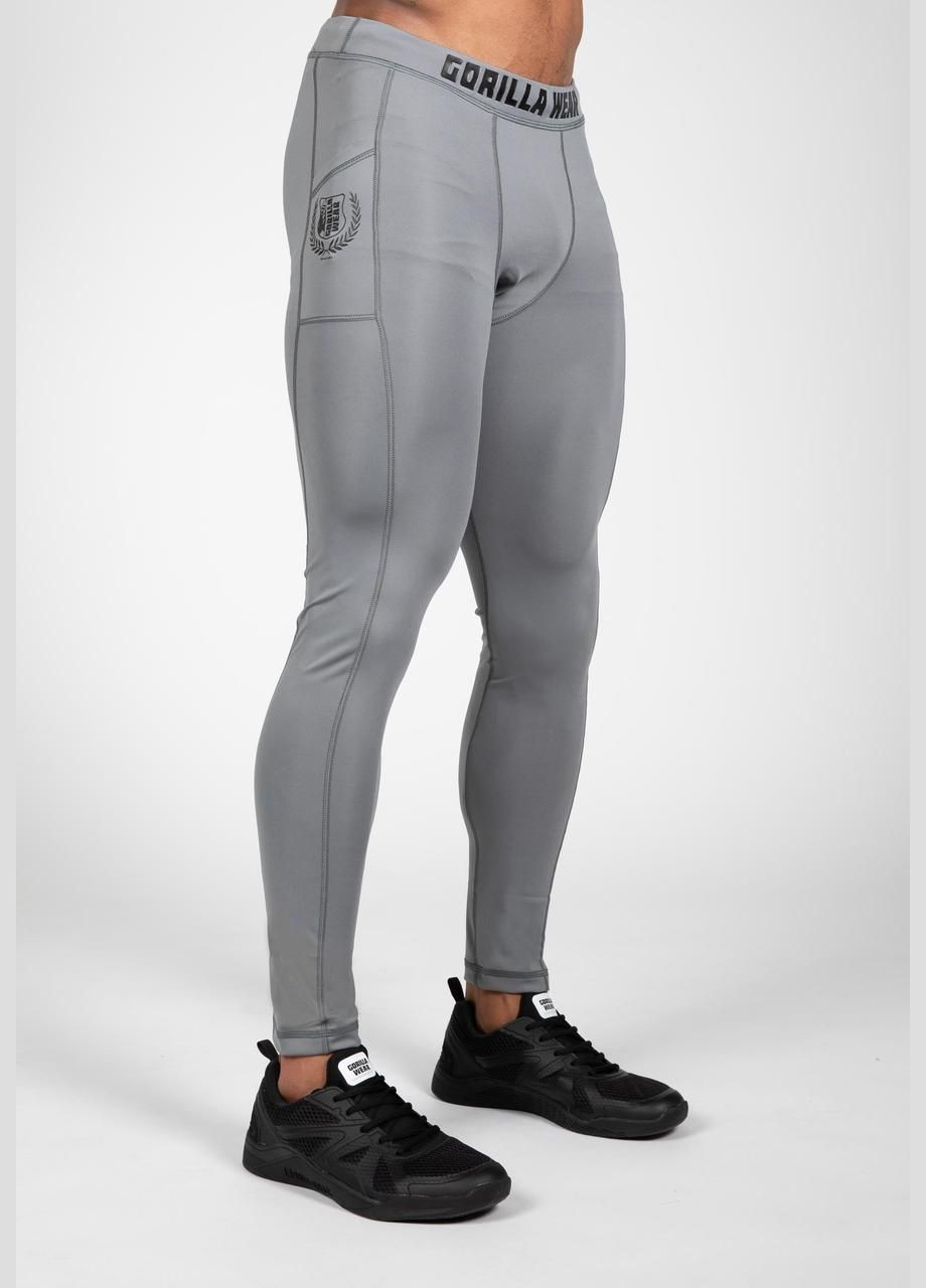 Серые демисезонные мужские спортивные брюки smart tights серые xxl/xxxl xxxl Gorilla Wear