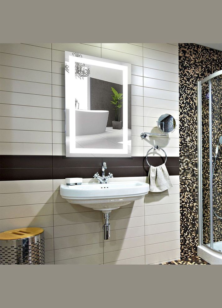 Зеркало с LED подсветкой SR001 (500х800мм) No Brand (316322857)