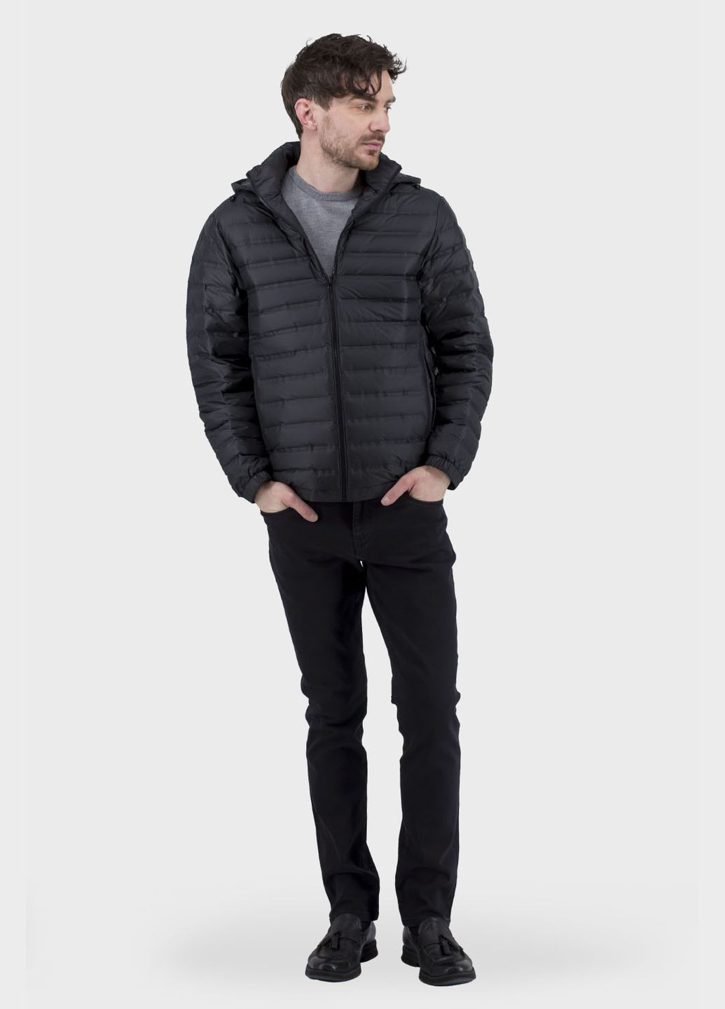 Черная демисезонная мужская куртка (, ), 47558 City Class