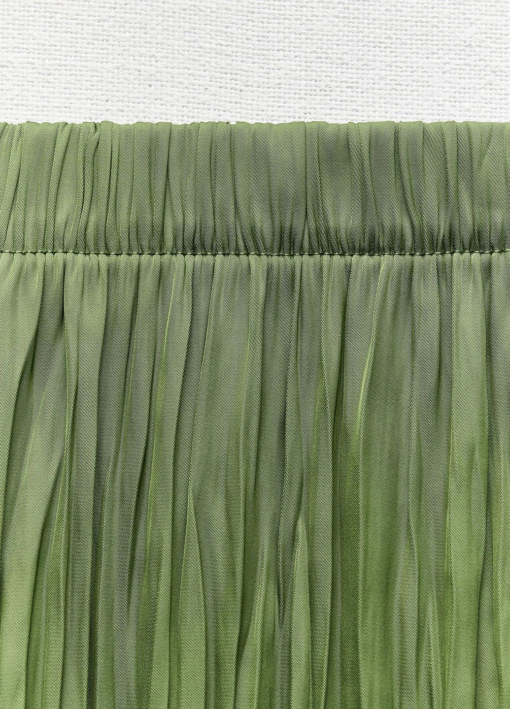 Зеленая повседневный однотонная юбка Zara