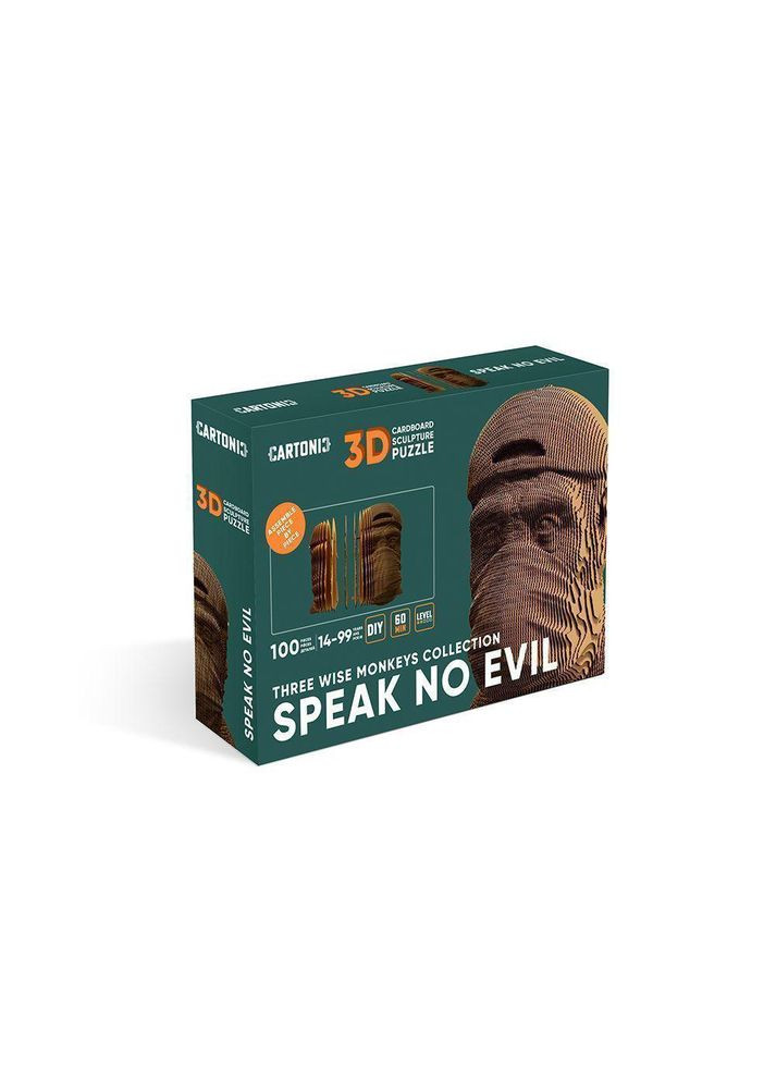 Картонний конструктор " 3D Puzzle Three Wise Monkeys. Speak No Evil" Cartonic (313103155)