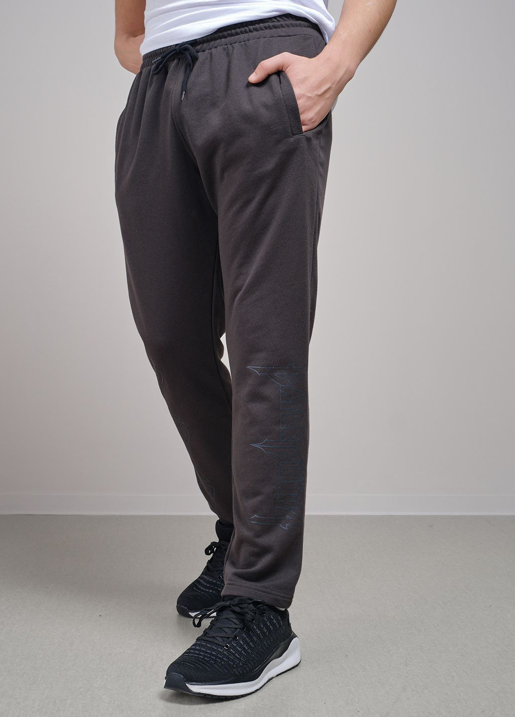 Серые кэжуал демисезонные брюки Power