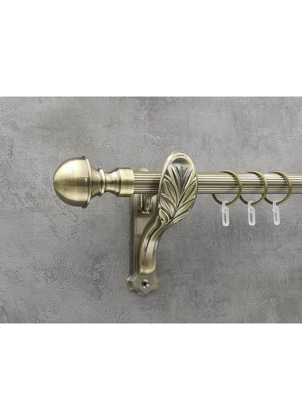 Карниз Бостон рифлена штанга одинарний ретро 25 мм 320 см Антик Quadrum (352781969)