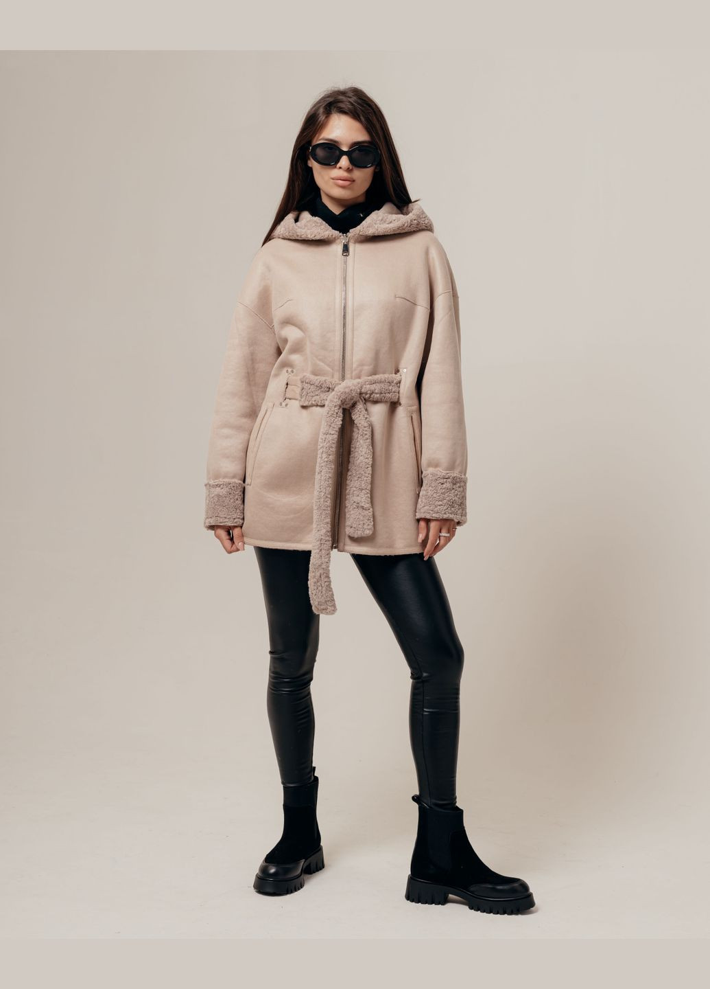 Дубленка двусторонняя бежевая RR Designer (307059423)