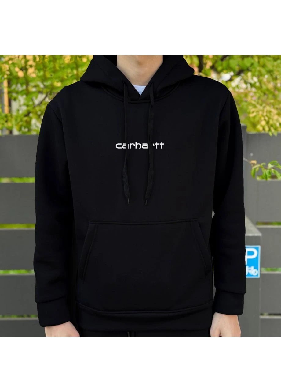 Мужское демисезонное худи с принтом черное Carhartt (380794276)