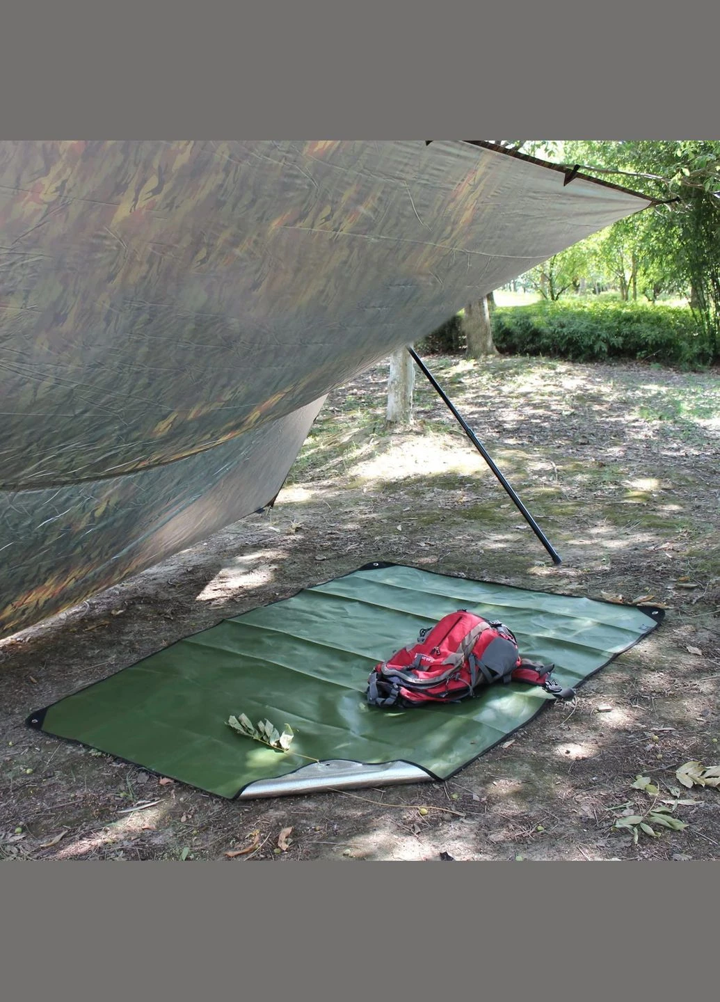 Брезент рятувальний Emergency Tarp Olive з алюмінієвим покриттям MFH (348033329)