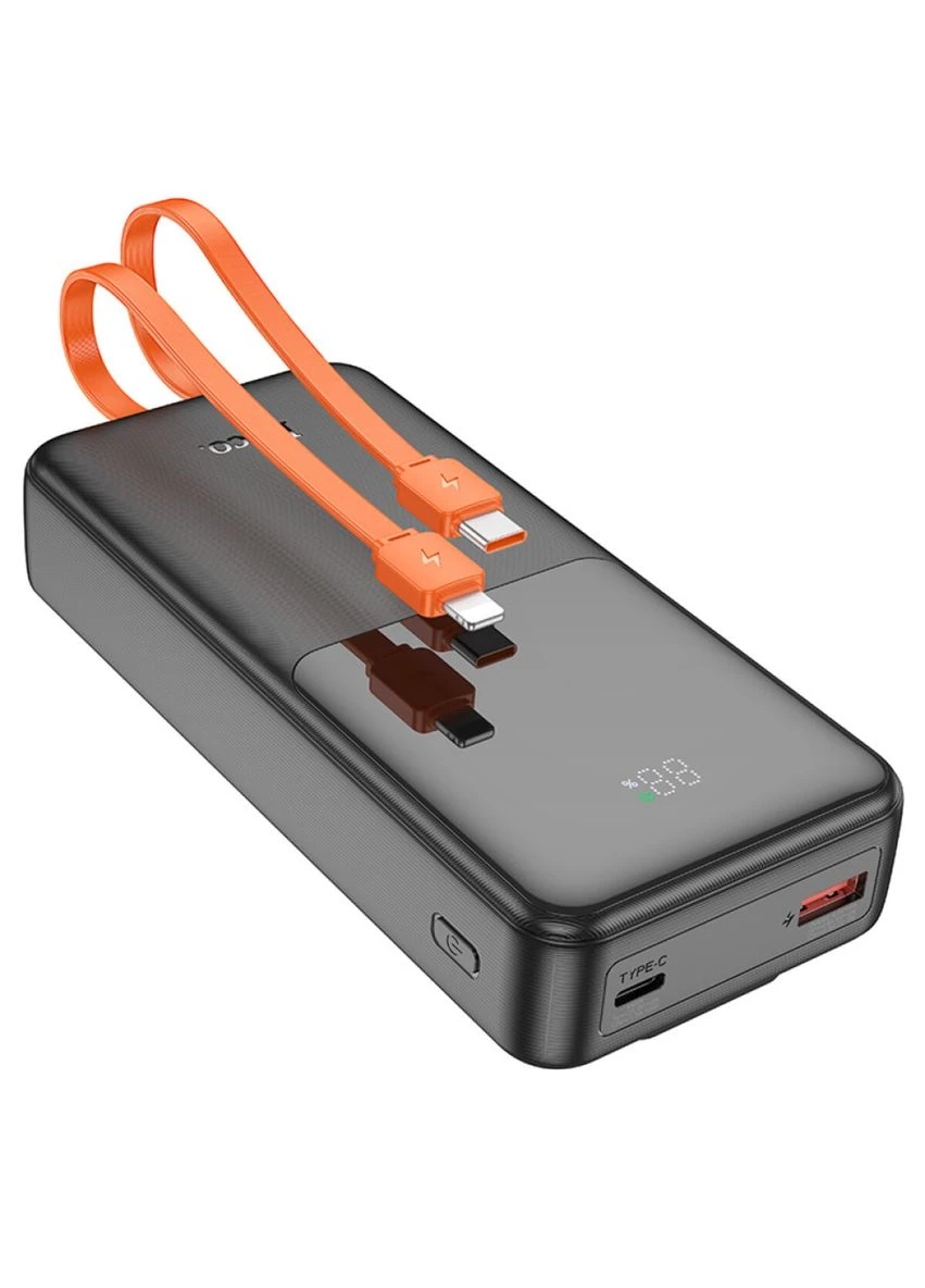 Внешний аккумулятор J119A Sharp charger 22.5W+PD20 fully compatible power bank with digital display and cable(20000mAh) Black Hoco (317292560)