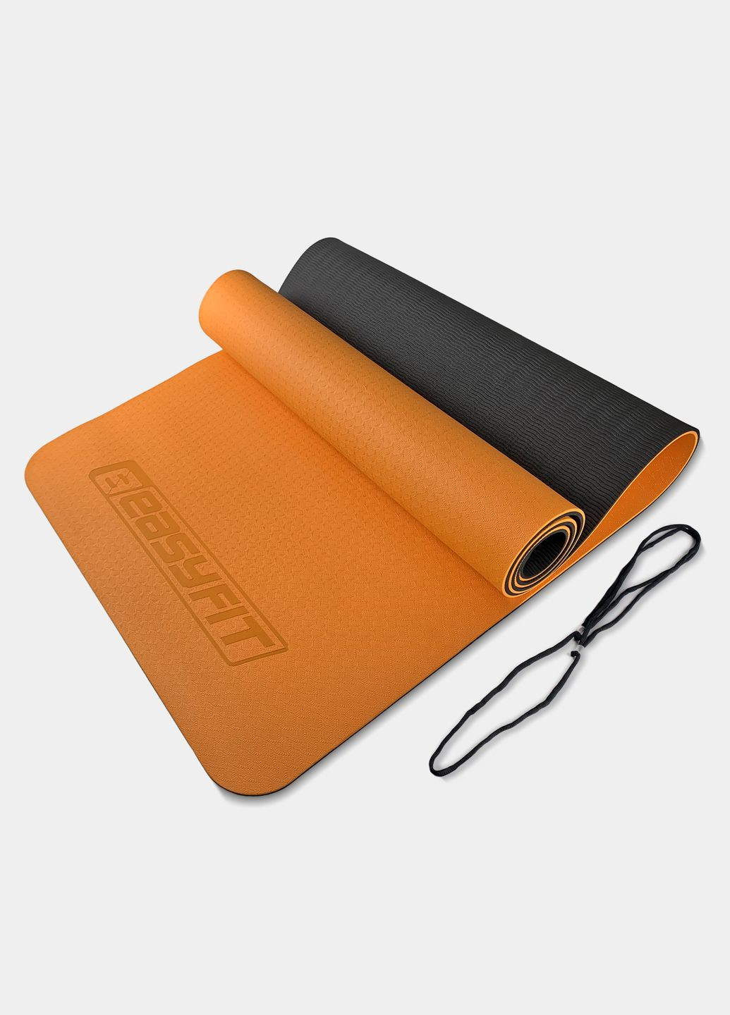 Коврик для йоги и фитнеса TPE+TC 6 мм двухслойный EasyFit (346086096)