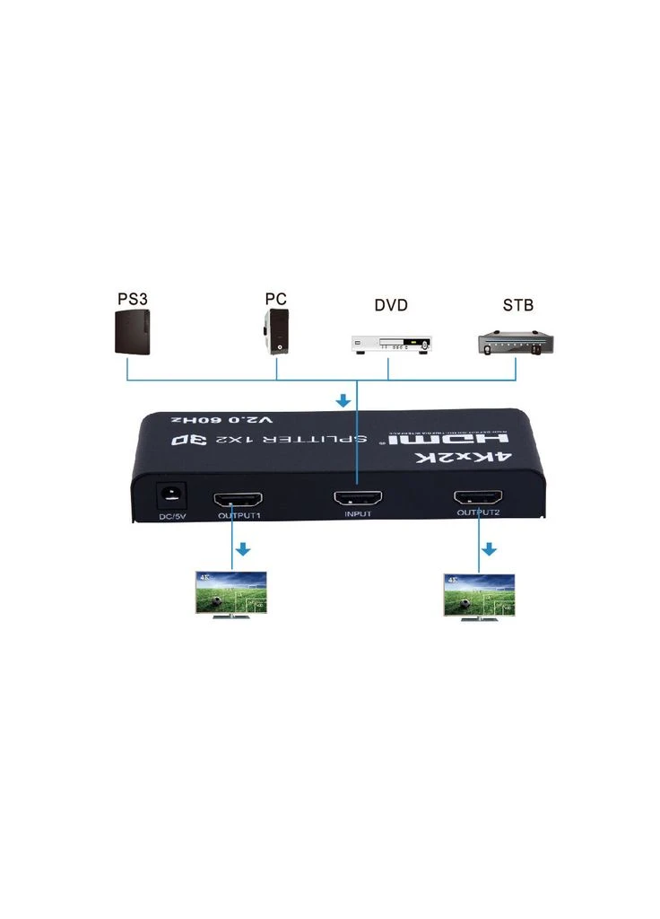 Розгалужувач HDMI 1x2 V2.0 (CA912476) PowerPlant (396706975)