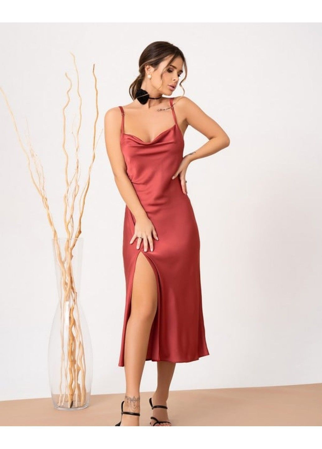 Теракотова повсякденний сукні 13882 теракотовий ISSA PLUS