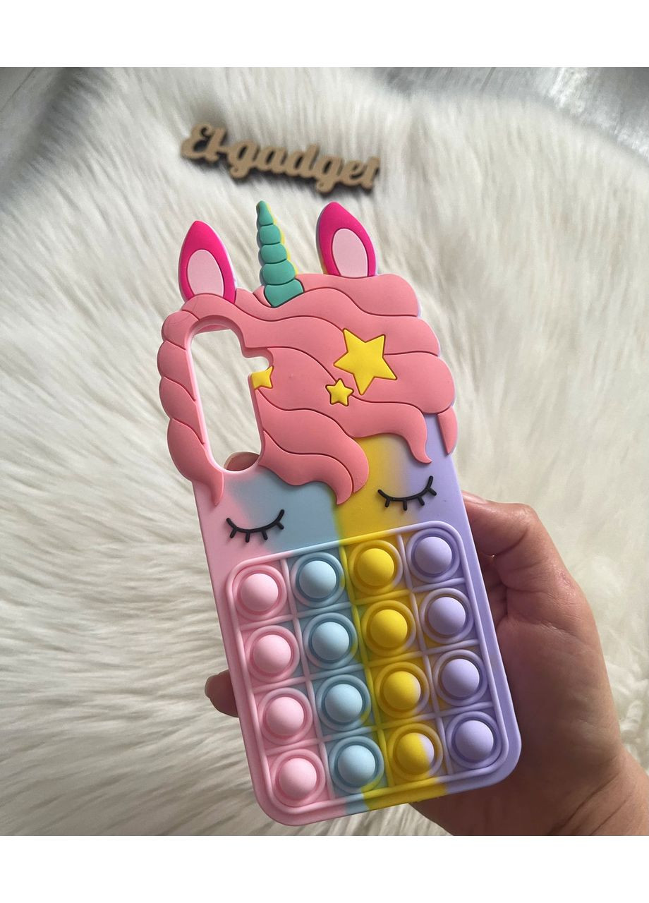 Чохол Pop it для A35 (A356) Единоріг Попіт антистрес силіконовий дитячий райдужний Samsung (360896800)