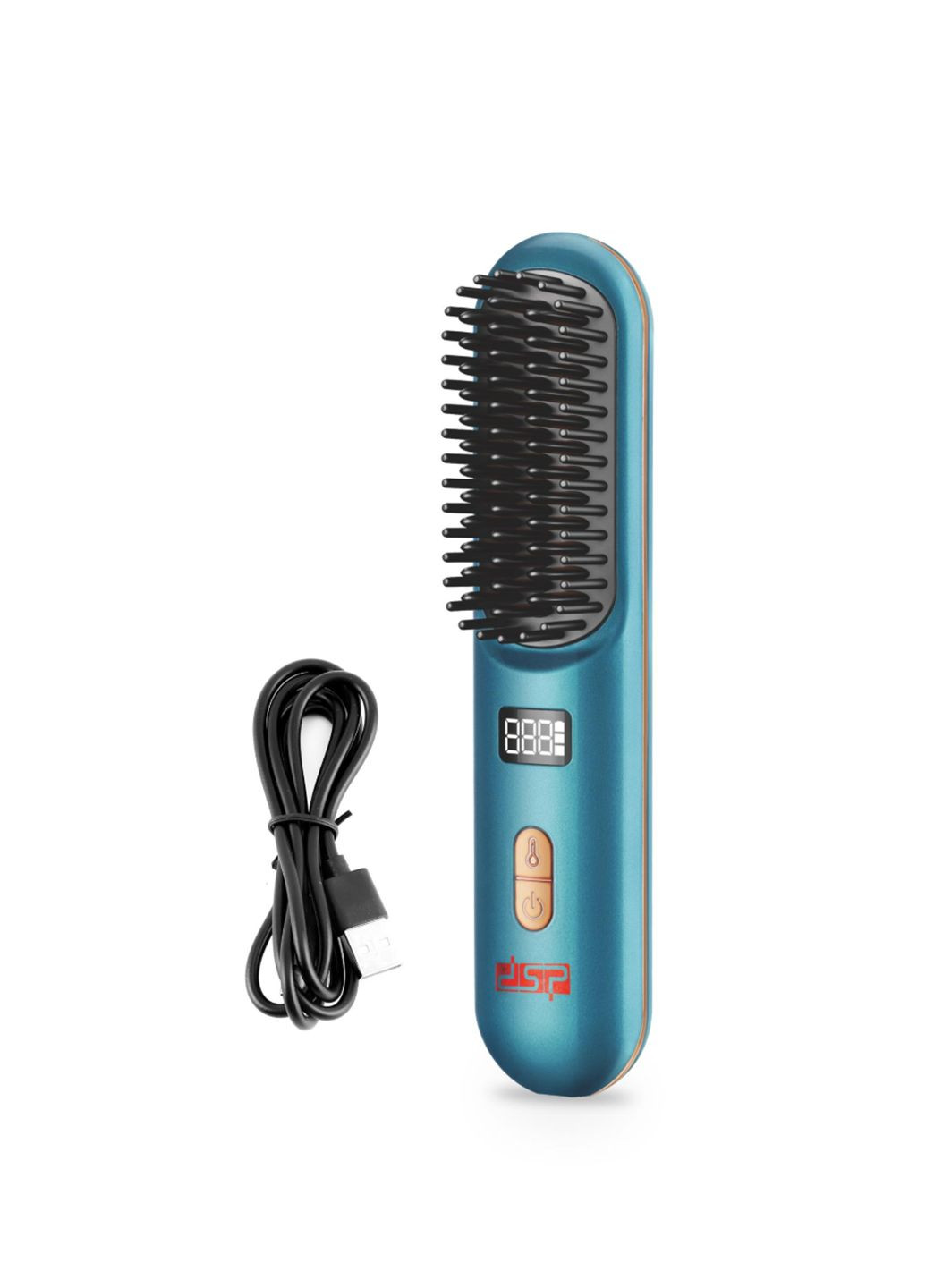 Електричний бездротовий гребінець для вирівнювання волосся 11142 щітка випрямляч з регулюванням температури DSP (317462458)