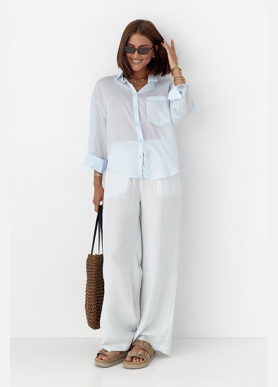 Голубой рубашка Lurex