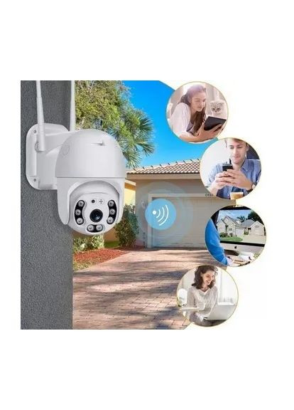 Вулична поворотна IP камера відеоспостереження WiFi N3 6913 - 2mp ICSee - камера зовнішнього спостереження для дому Digital (363832839)