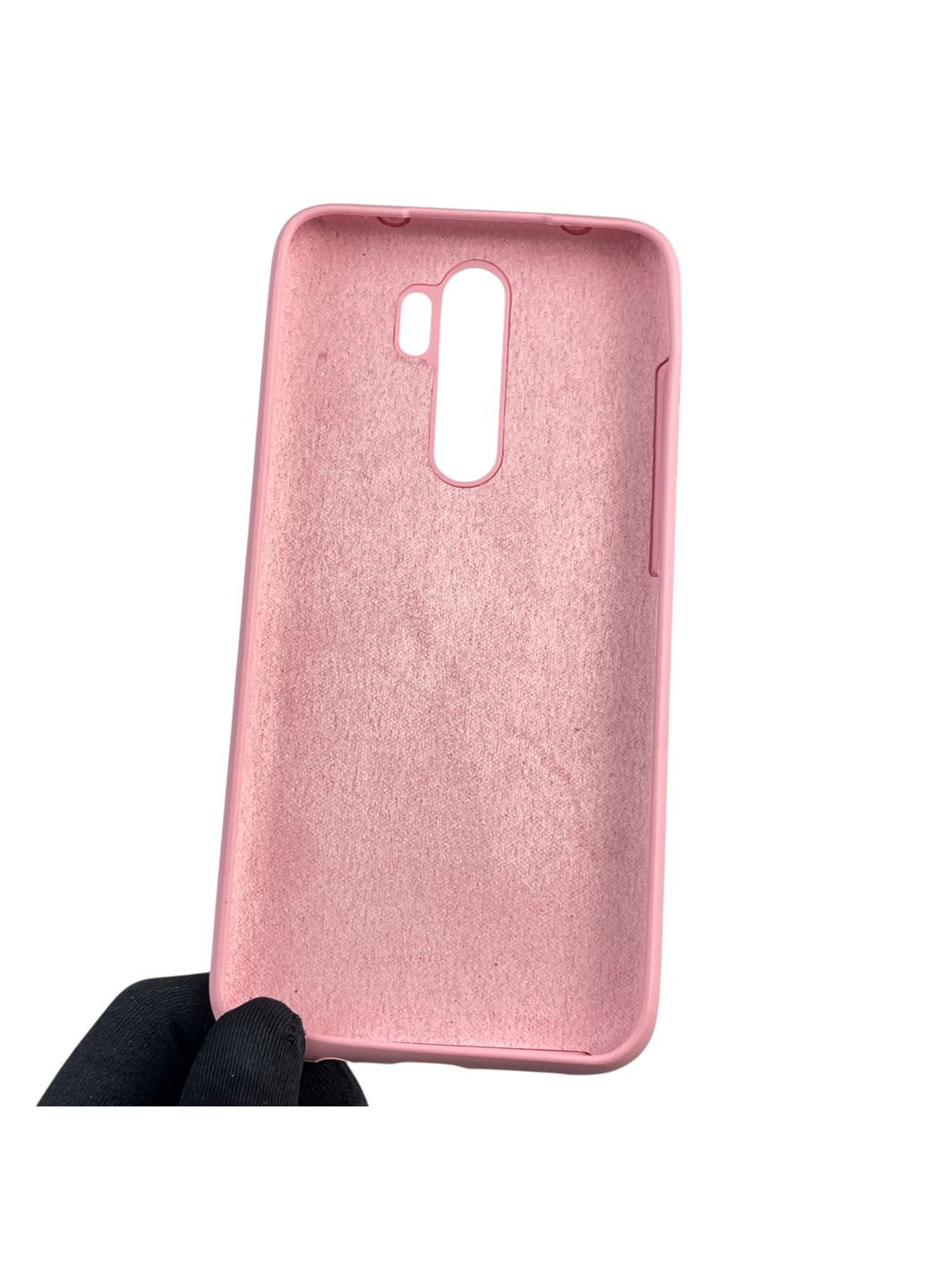 Чехол для Redmi Note 8 Pro силиконовый с микрофиброй нескользящий на сяоми редми нот 8 про розовый Xiaomi (366386436)