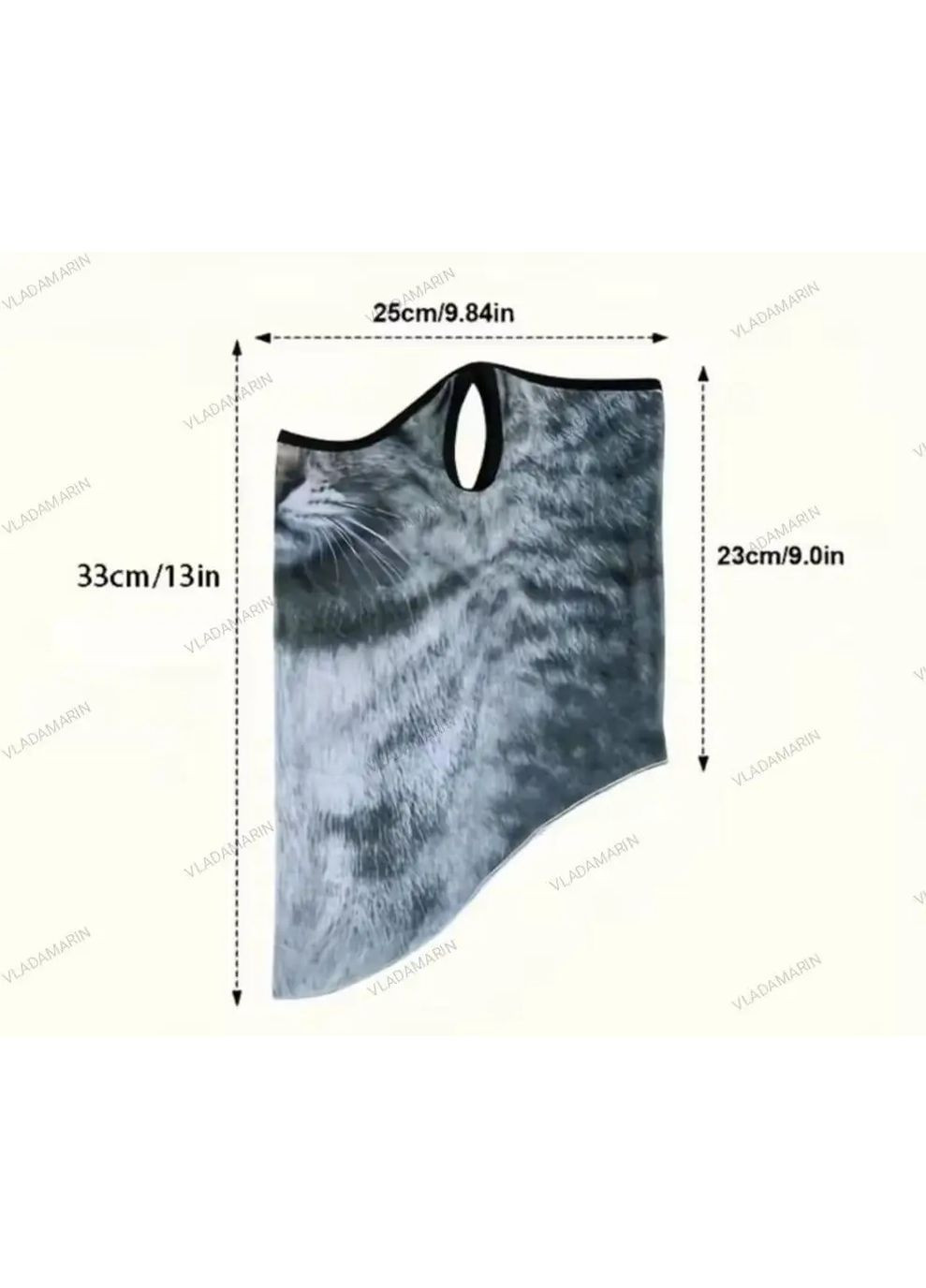 Реалістична маска Рижий Кіт із 3D-друком,балаклава повнолицева з мікрофібри,прикол No Brand (368695228)