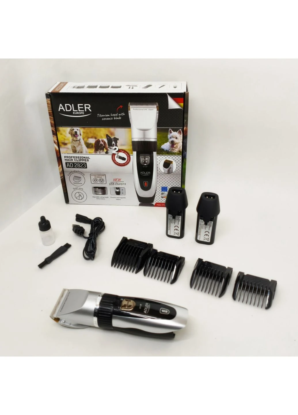 Оригинал! Машинка для стрижки собак и кошек AD 2823 Adler (397590127)