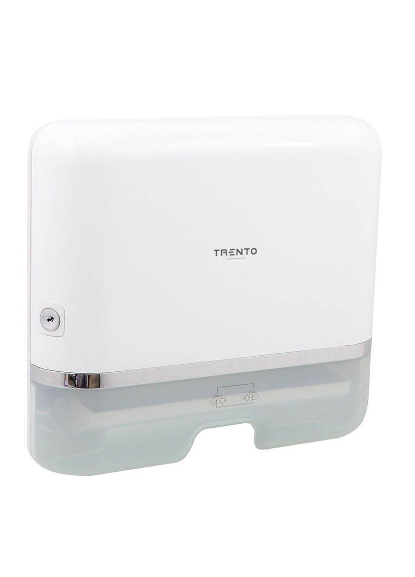 Раздатчик складных бумажных полотенец, ключ, белый прозрачный. 250-300 листов Trento Sanitary Ware (326843806)