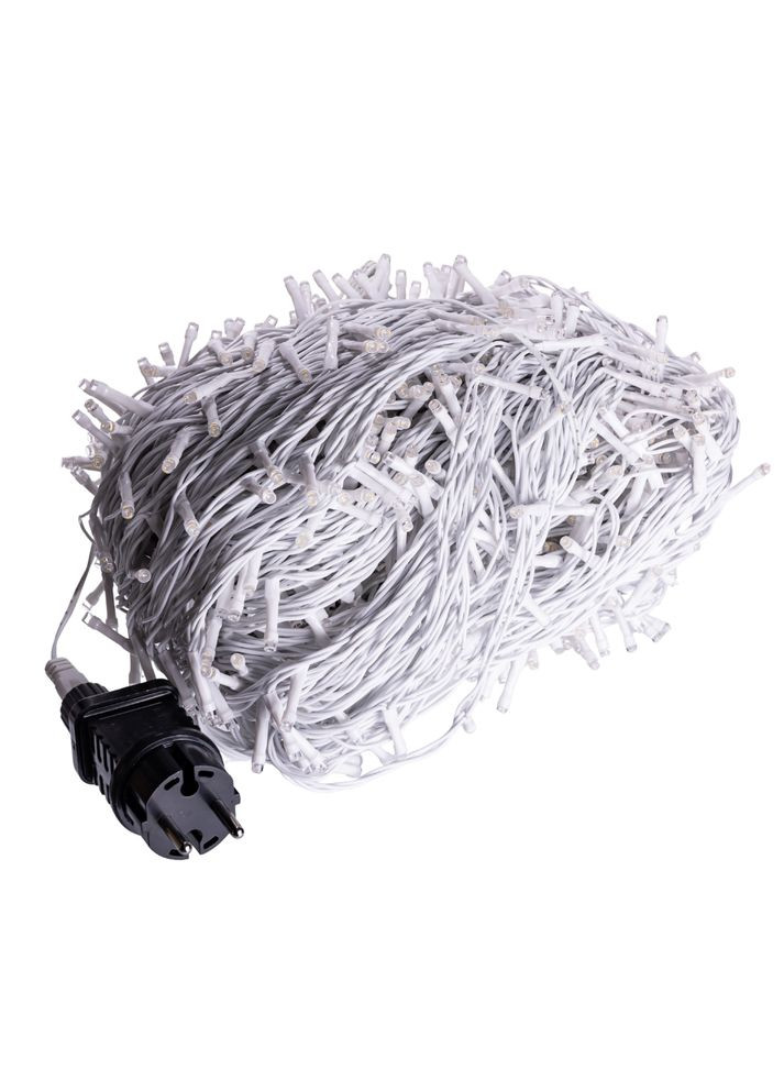 Гірлянда Різдвяна фея вулична 100 м 1000 LED білий провід Білий CF1000L100MWW (A-040625) Garlando (366239173)