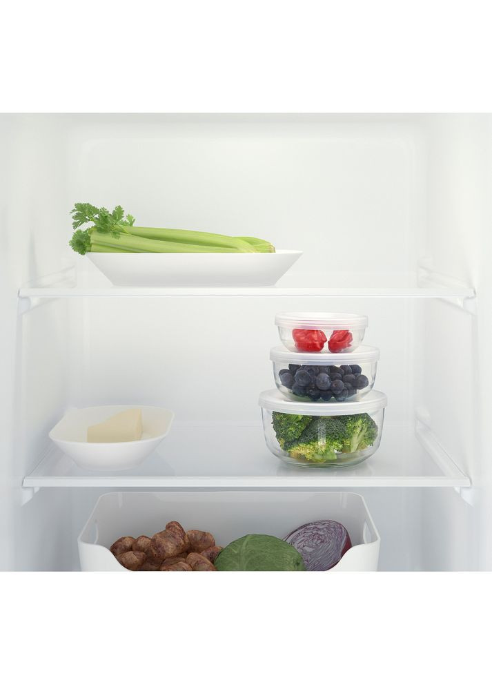 Набір контейнерів для їжі з кришкою Ä 3 шт скляний IKEA (272149987)