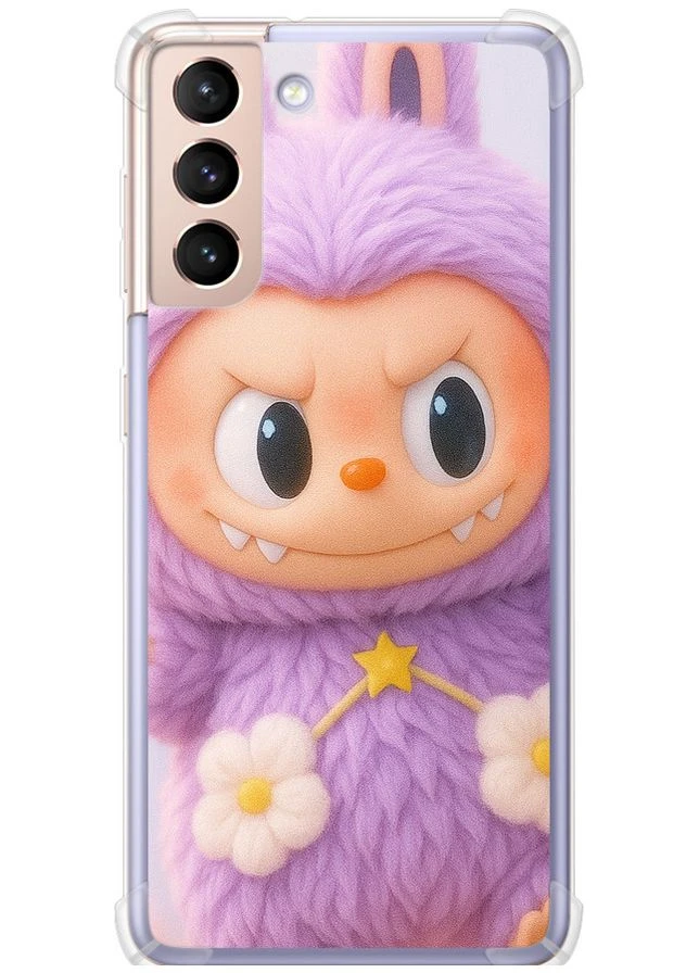 Силіконовий протиударний с посиленими кутами чохол 'Лабубу' для Endorphone Samsung Galaxy S21 (369974901)
