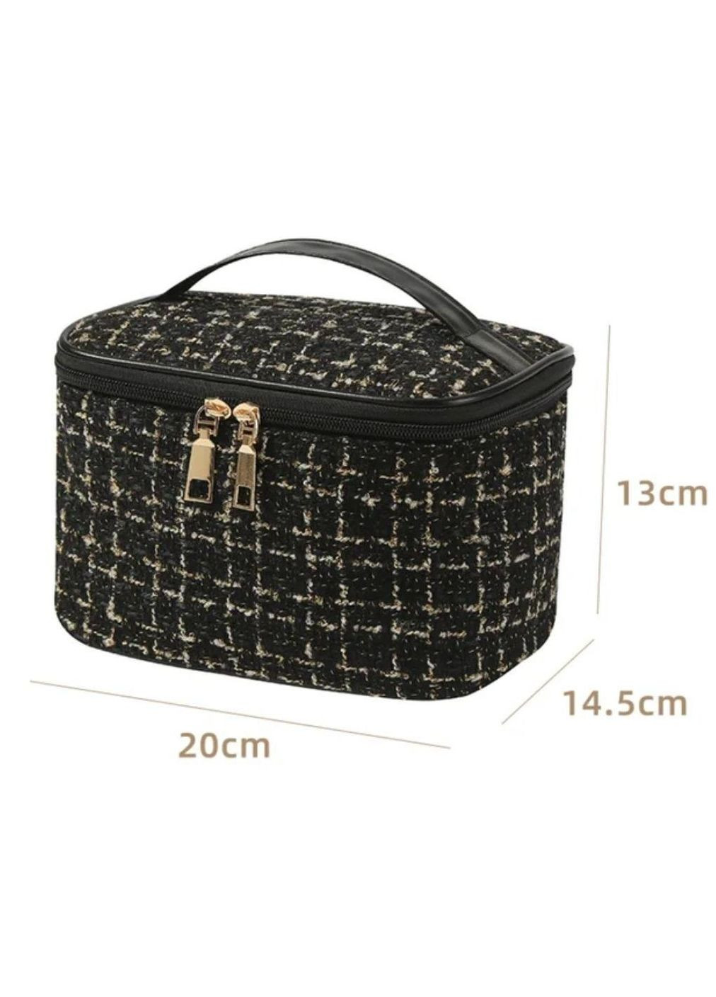 Косметичка на молнии в стиле Шанель благородного насыщенно синего цвета No Brand (324559329)