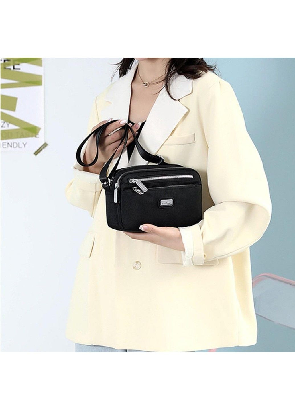 Женский черный тканевый мессенджер WT1-5902A Confident (291984036)