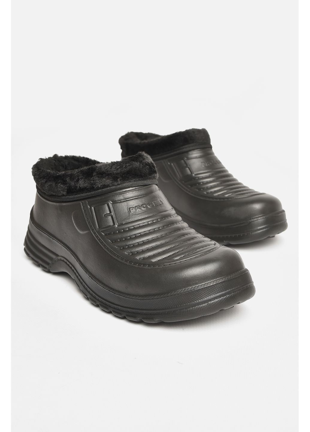 Калоші чоловічі на хутрі чорного кольору Let's Shop (368726619)