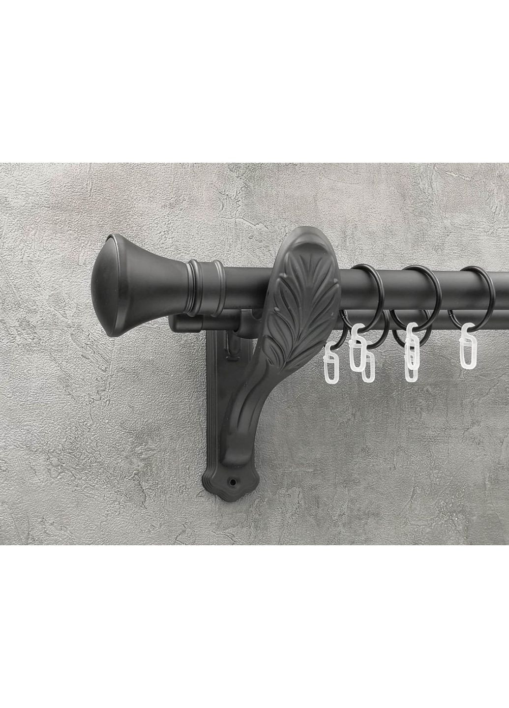 Карниз Люксор гладка штанга подвійний ретро 25/19 мм 300 см чорний матовий Quadrum (352782923)