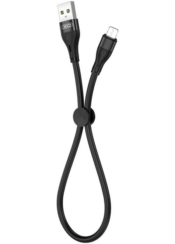 Кабель microUSB NB179 2.4A/0,25m Black XO (301469236)