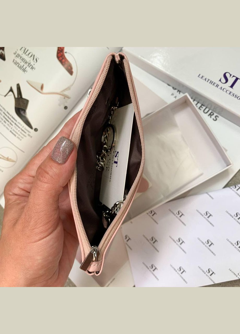 Жіноча шкіряна пудрова ключниця (405) No Brand (322156820)