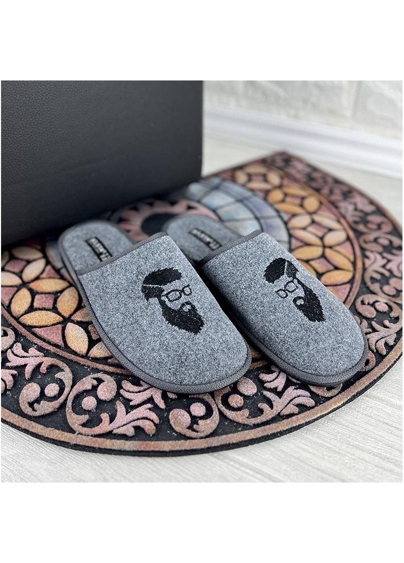 Серые чоловiчi кiмнатнi тапочки белста vs-0005-2-1 сiрi No Brand