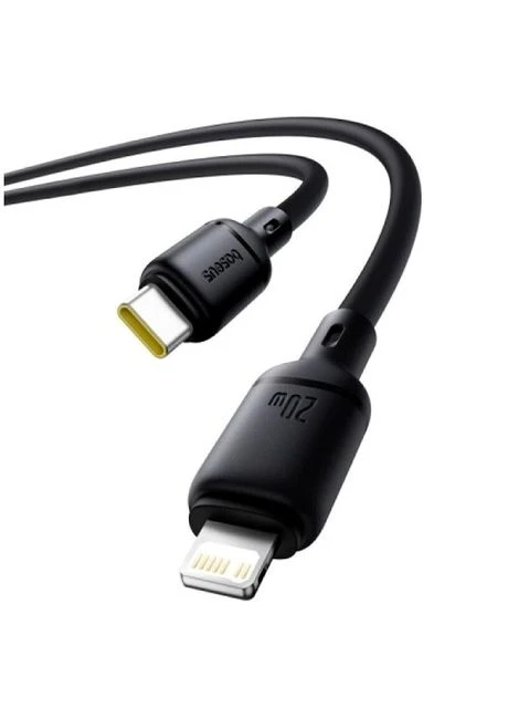 Кабель Silky Series 20W Type-C to Lightning 2 м Чорний протиударний Baseus (370168209)