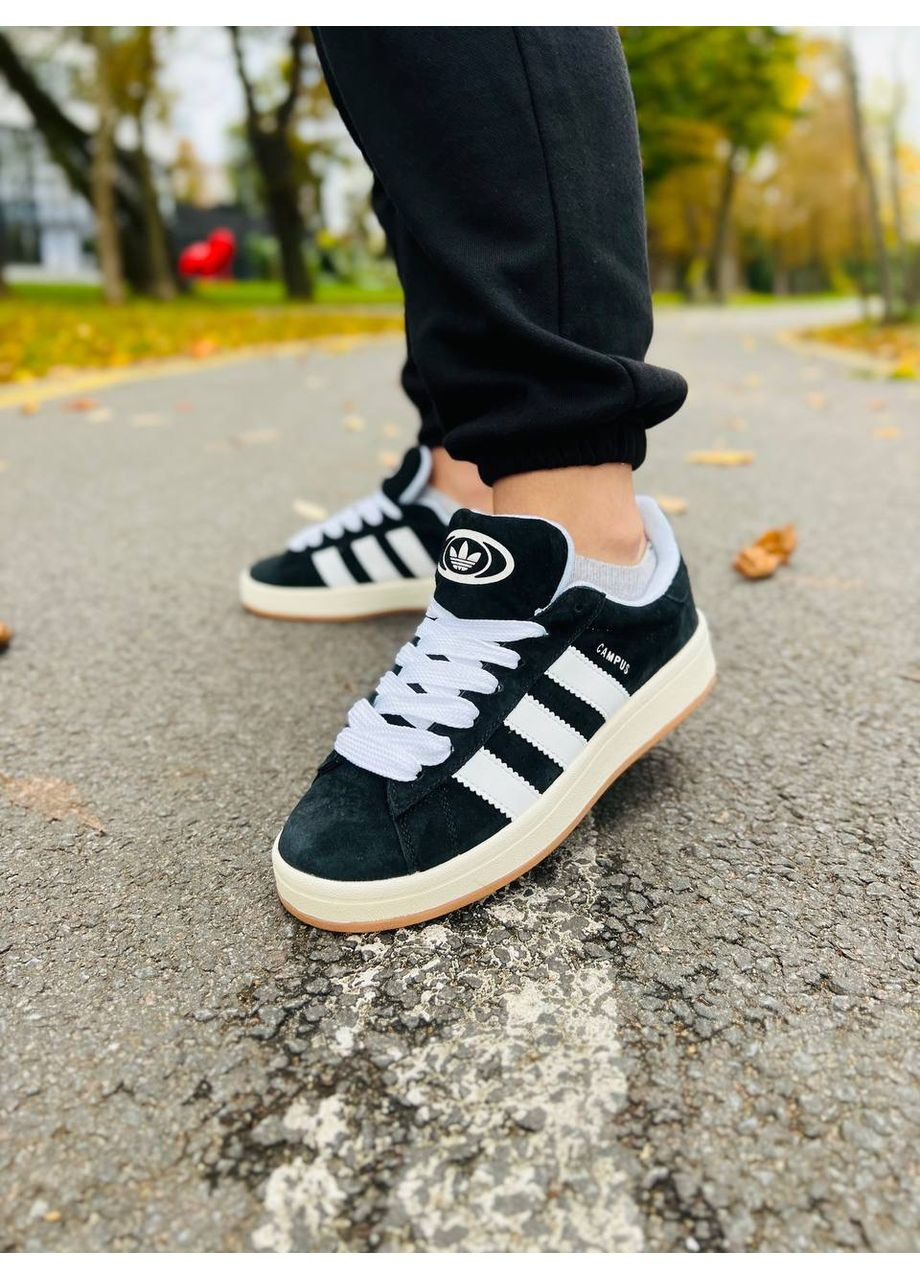 Чорні Осінні кросівки чоловічі adidas campus 00s core black адідас кампус No Brand