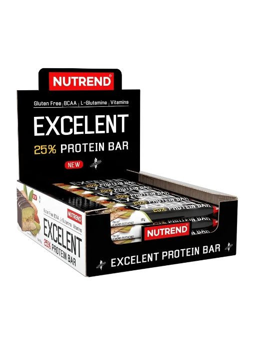 Протеїнові батончики Excelent Protein bar Double 18 x 85 грамів Чехія Nutrend (296108124)