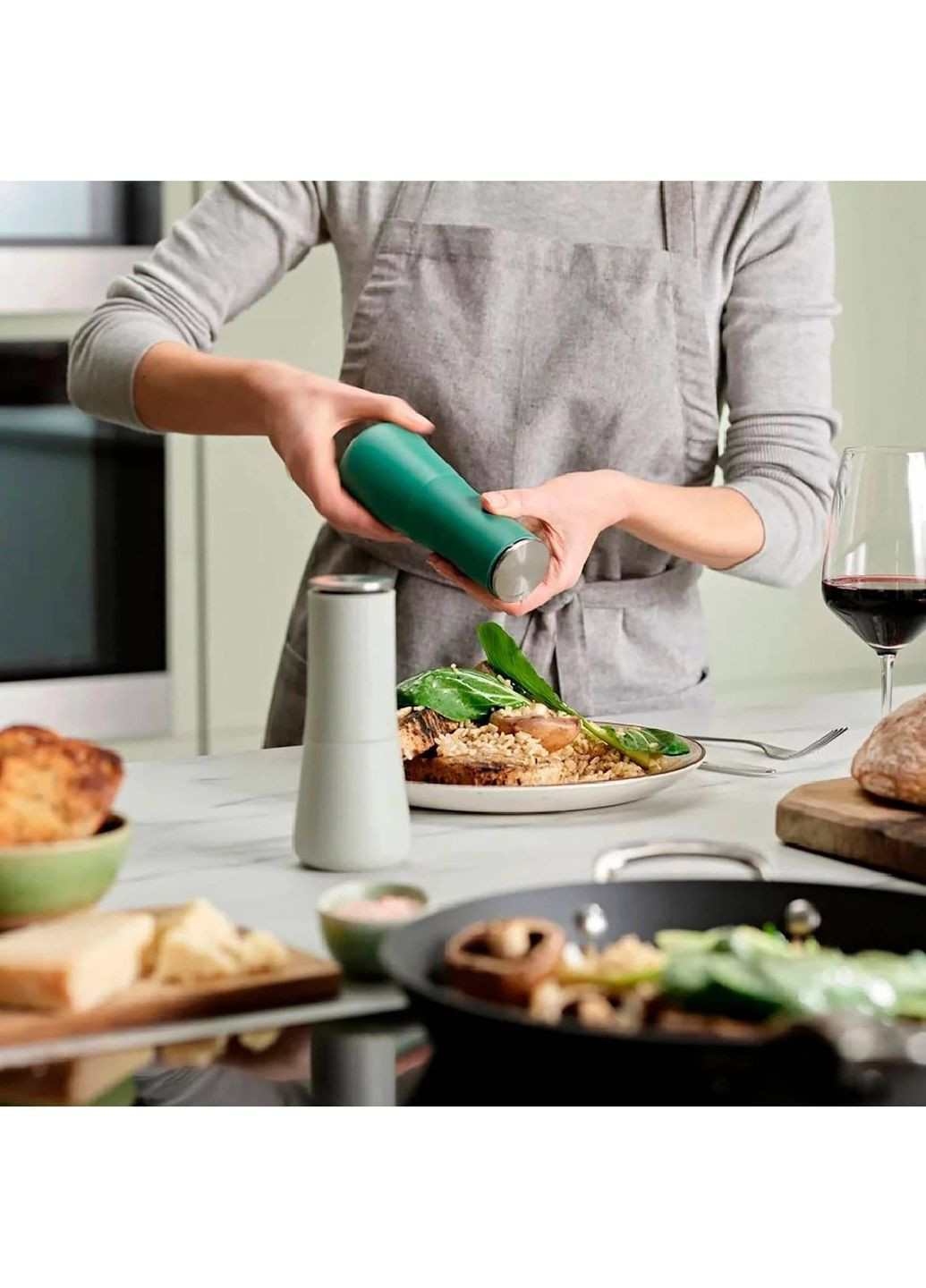 Набор измельчителей специй мельница солонка перечница перцемолка для специй перца соли 17 см Kitchen Master (314459754)