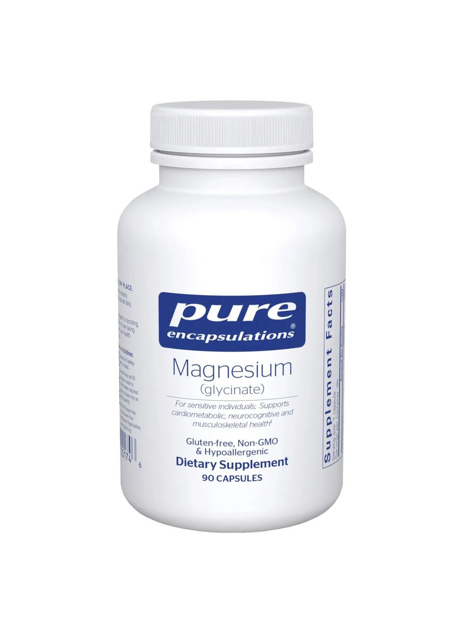 Магний глицинат (Magnesium Glycinate) 90 капсул Pure Encapsulations (361117029)