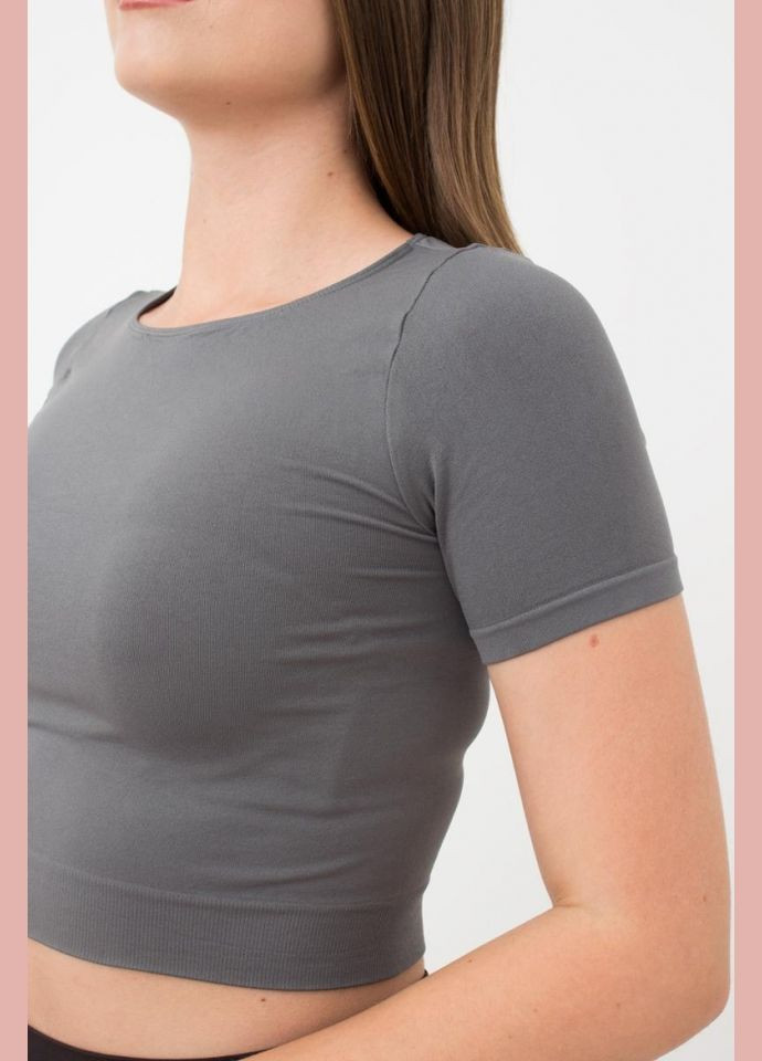 Топ женский бесшовный с коротким рукавом и круглым вырезом Giulia CROP T-SHIRT (296470335)