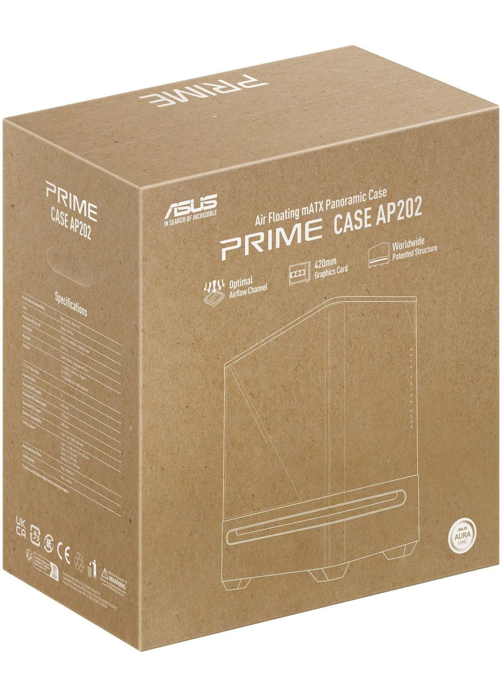 Корпус Prime AP201 ARGB без БЖ (90DC00F1-B19000) Asus (372464422)