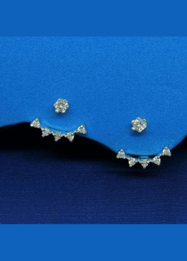 Срібні сережки джекети "Темперамент" No Brand (350667310)