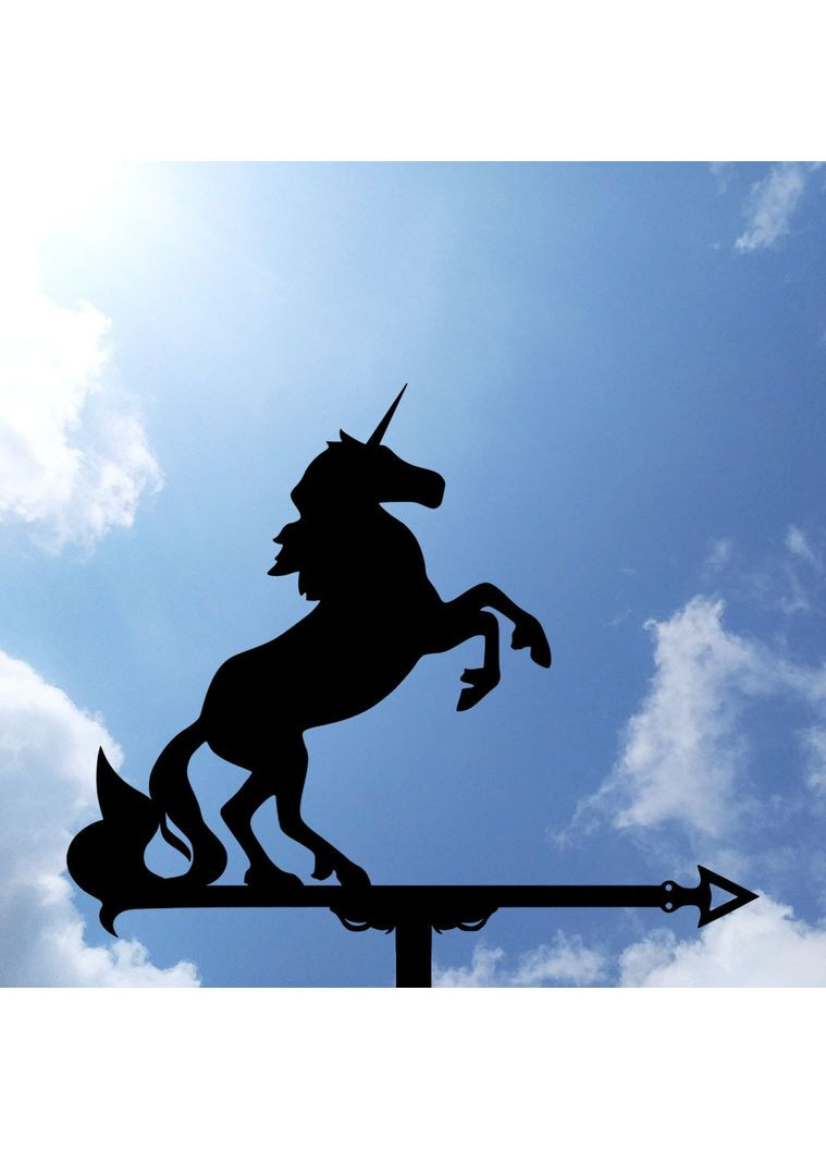 Флюгер Единорог, флюгер на крышу из металла2 мм. No Brand (368896500)