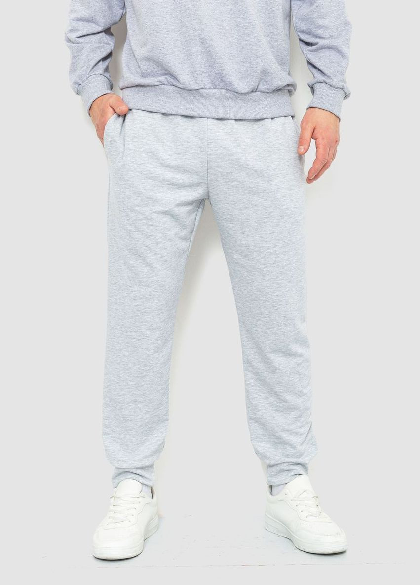 Спорт штани чоловічі двонитка, колір світло-сірий, Ager (278277806)