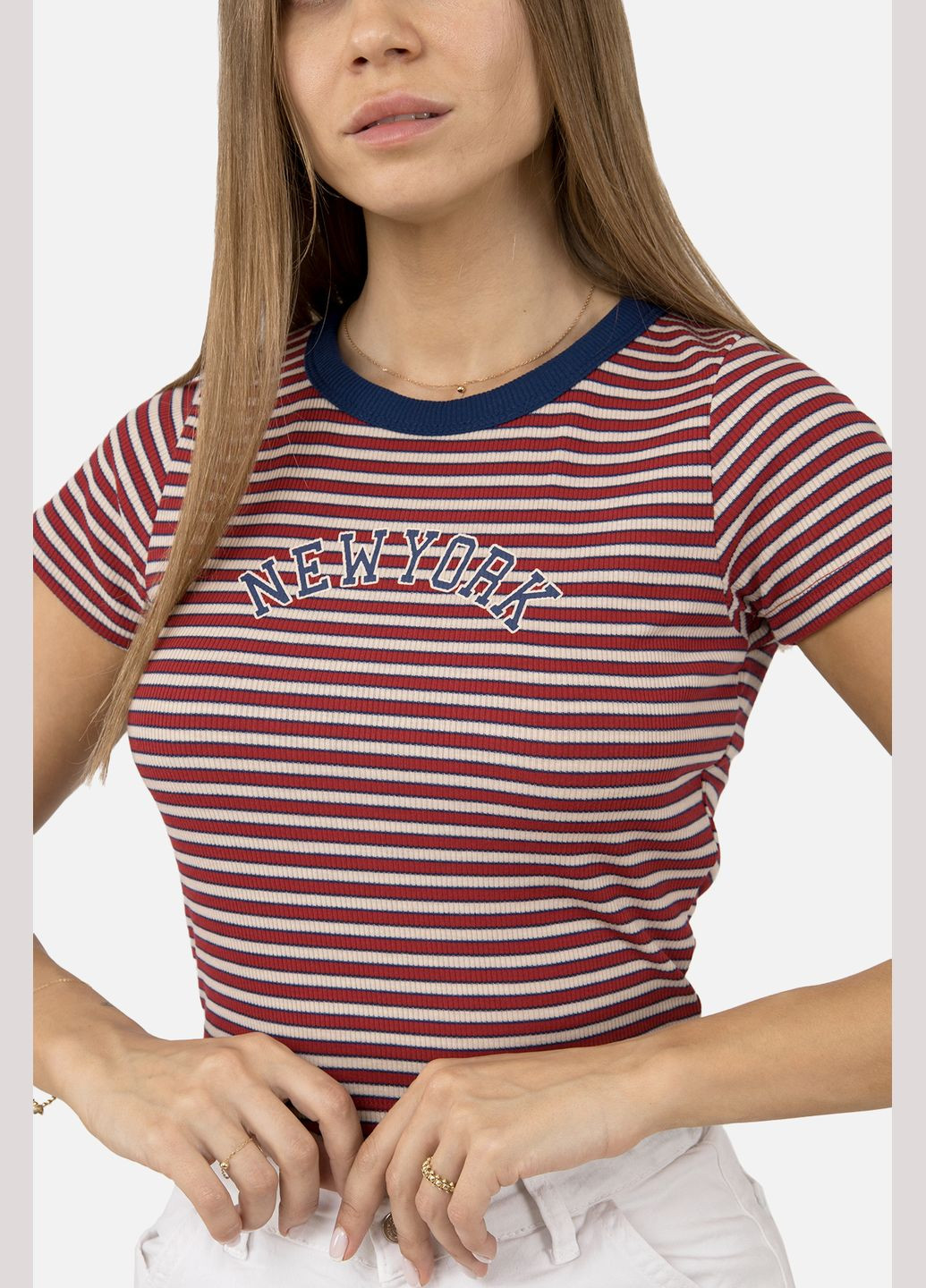 Женская футболка с коротким рукавом цвет красный CB-00255011 Divon - (319076420)