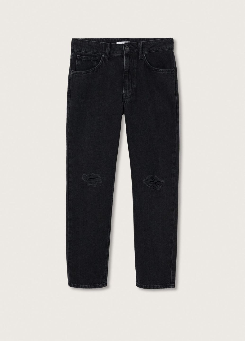 Черные демисезонные слим джинсы teen Mango