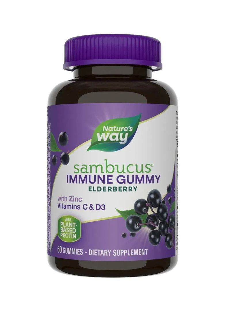 Чорна бузина Sambucus Gummies 60 таблеток Nature's Way (361119301)