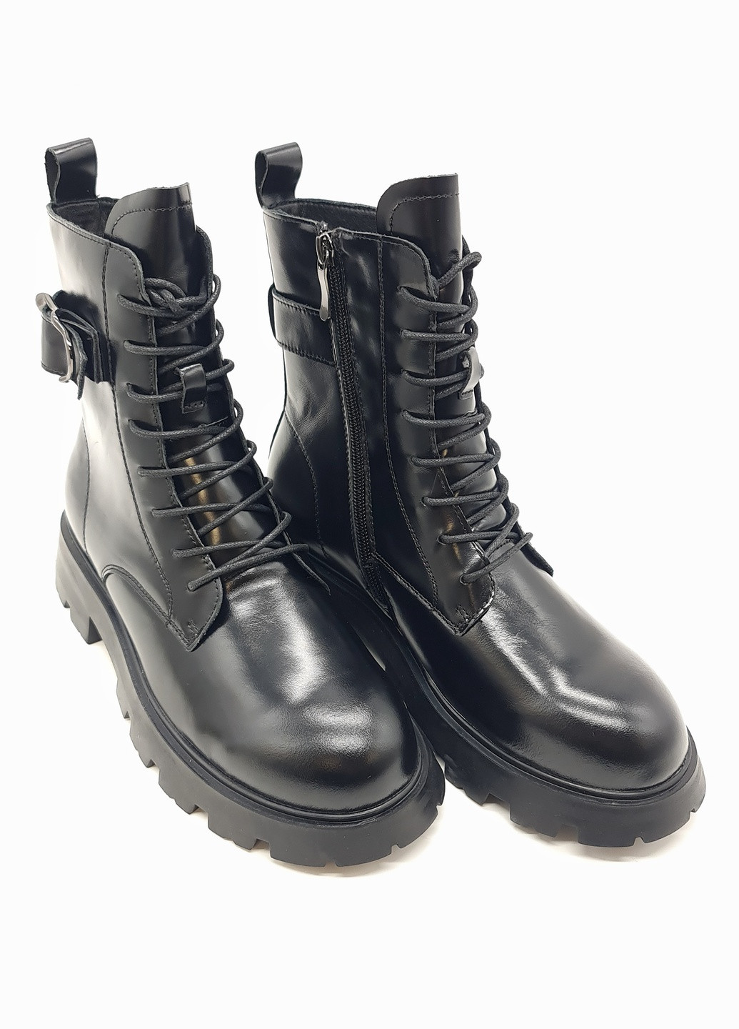 Осенние женские ботинки черные кожаные bv-13-10 23 см(р) Boss Victori